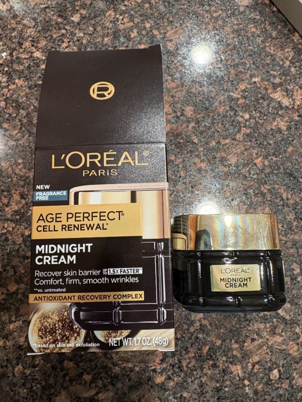 L'OREAL Age Perfect Cell Renewal Midnight Cream Fragrance Free 1.7oz - Brand NEW